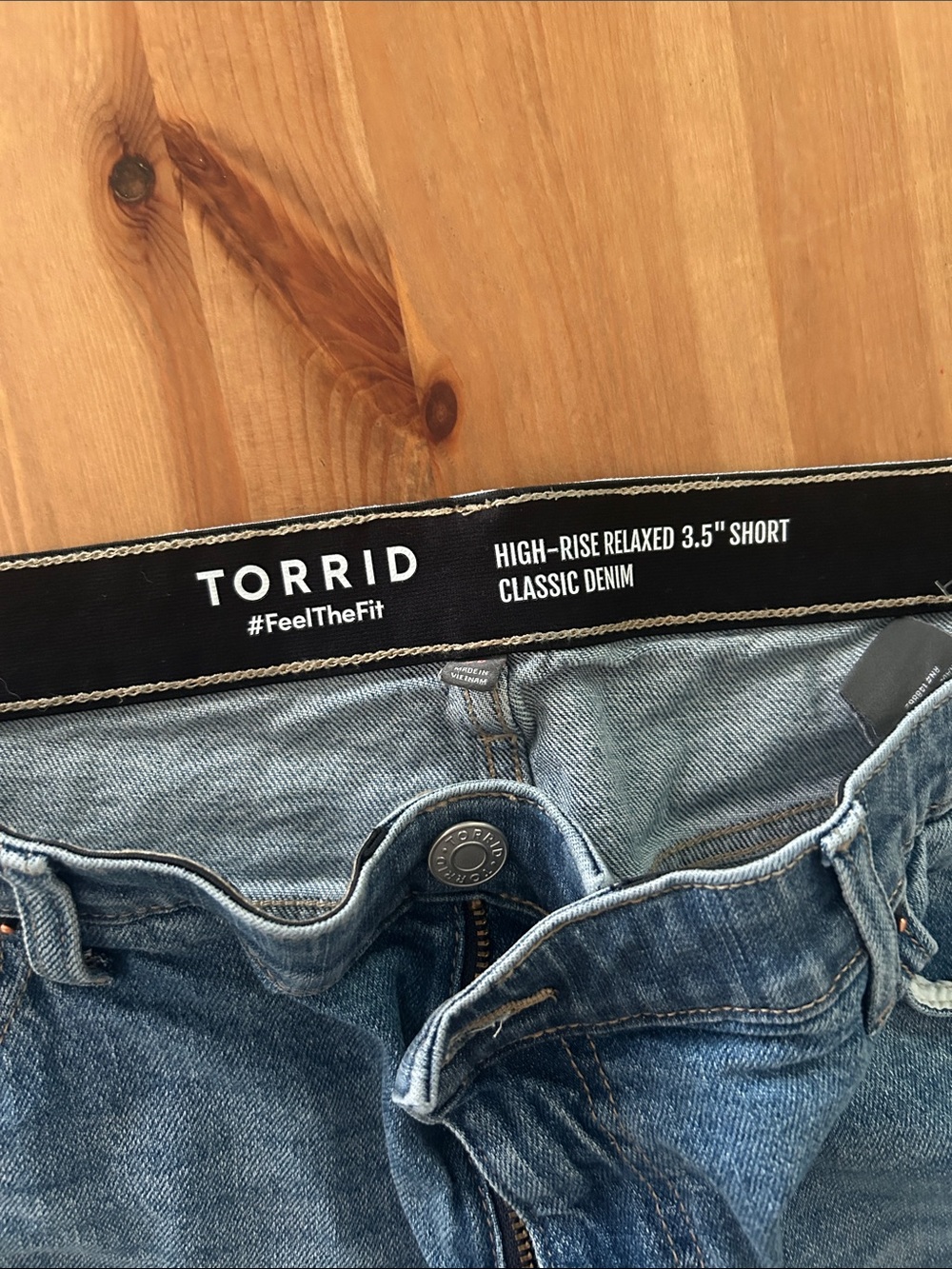 torrid Light Blue Ripped Denim Shorts - Picture 2 of 3